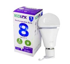 Ecolink LED Bulb BB Emergency 8-60W E27 6500K Daylight