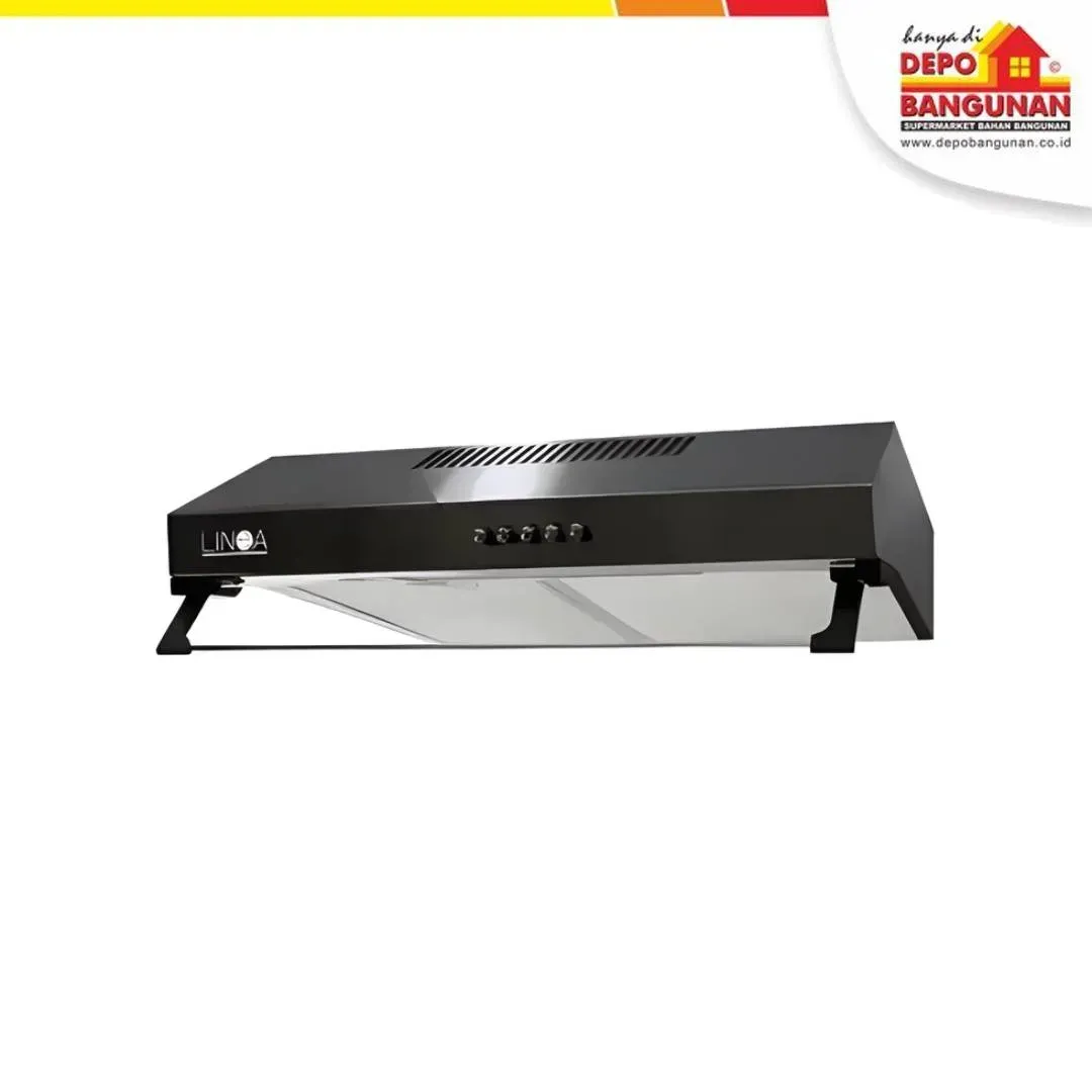 LINEA Penghisap Asap Dapur LSH 601 Super Slim Black 60 CM Original